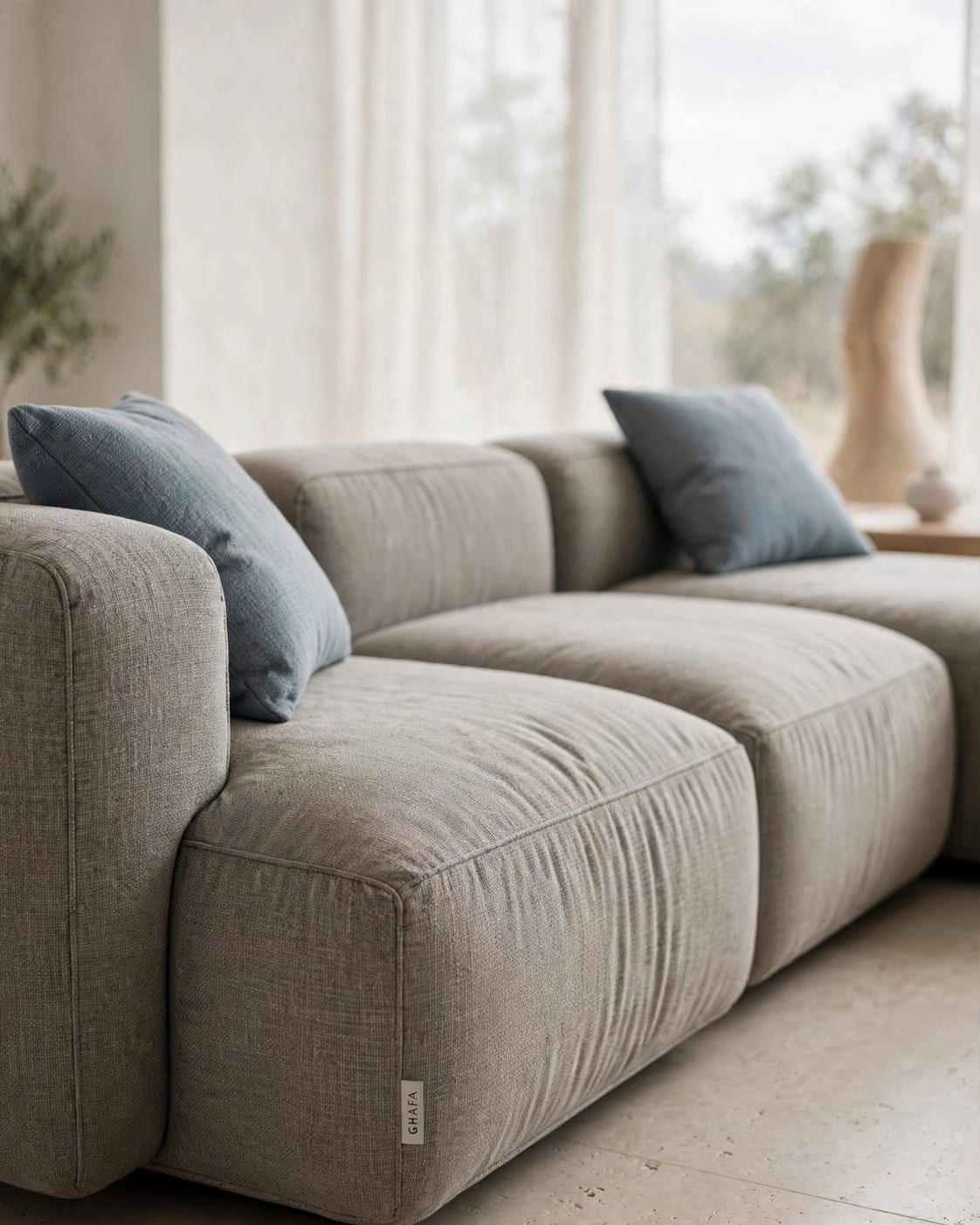 Ghafa Calm Seating with a soft low-profile design